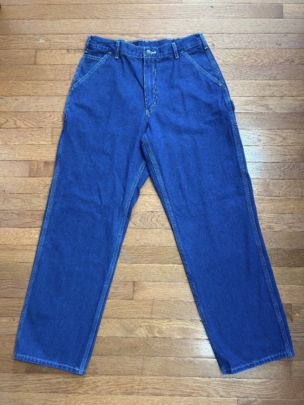 Vintage Carhartt B13 DST Loose Fit Denim Carpenter Jeans 34x32 Excellent Clean